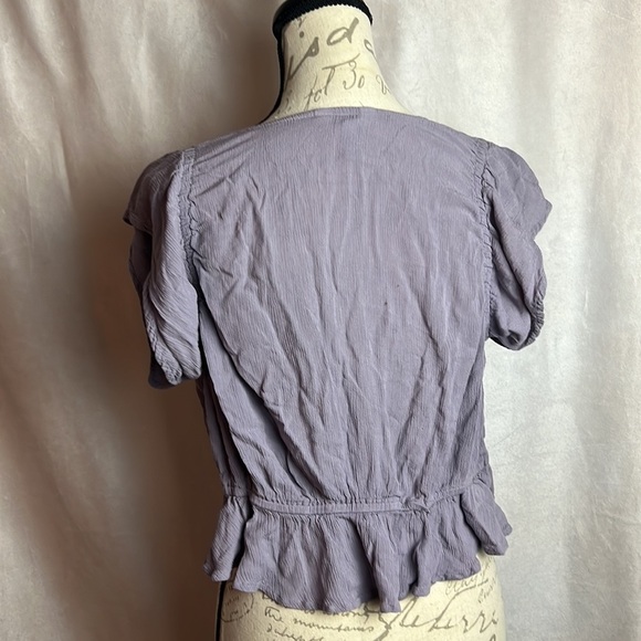 Arizona Jean Company Crop Top Lilac Purple Large - Picture 3 of 4